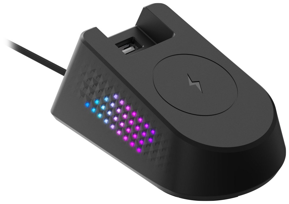 MSI herní myš VERSA PRO Wireless + Mouse Dock PRO/ bezdrátová/ 26.000 dpi/ 2,4GHz/ BT5.3/ USB/ RGB/ 15 tlačítek