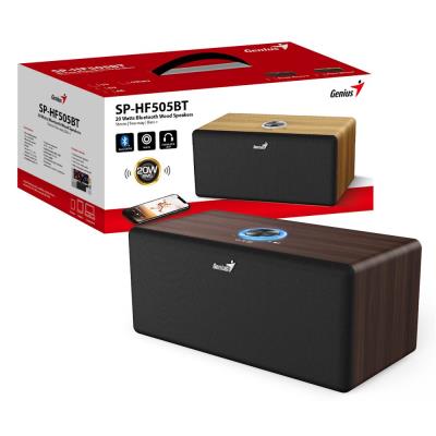 GENIUS repro SP-HF505BT Dark Brown/ Bluetooth 5.3/ 20W/ barva tmavé dřevo