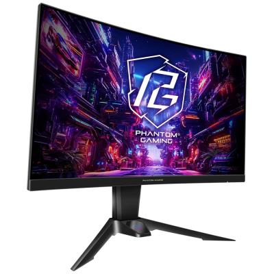 Phantom Gaming by Asrock monitor zakřivený PG27QRT2A 27"/VA/2560x1440/180Hz/300cd/m2/1ms/HDMI/DP/speaker/wifi anténa