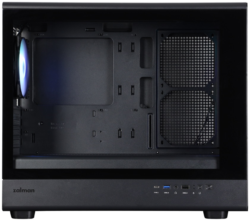Zalman skříň M5 Black / miniT / 4x120mm ARGB fan / USB 2.0 / USB 3.0 / USB-C / mesh panel / černá