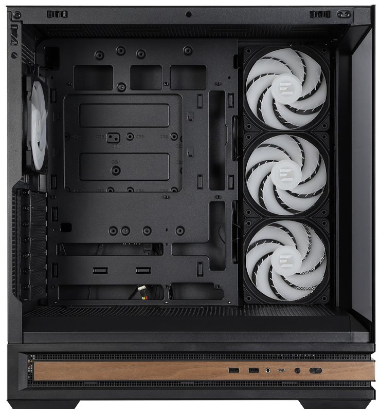 Zalman skříň P40 Namu / midT/ 4x120mm ARGB fan / 2xUSB 3.0 / USB-C / panoramatická / dřevěné doplňky / černá