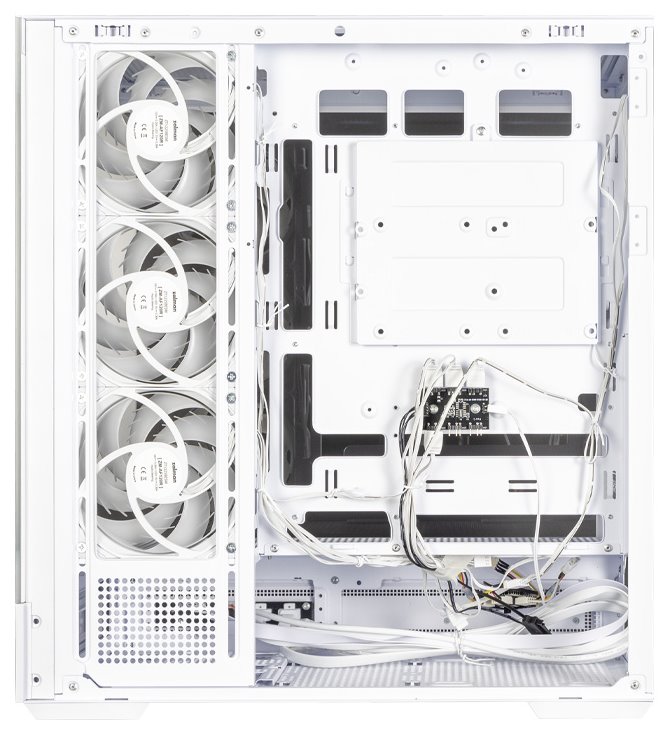 Zalman skříň P40 Namu / midT/ 4x120mm ARGB fan / 2xUSB 3.0 / USB-C / panoramatická / dřevěné doplňky / bílá