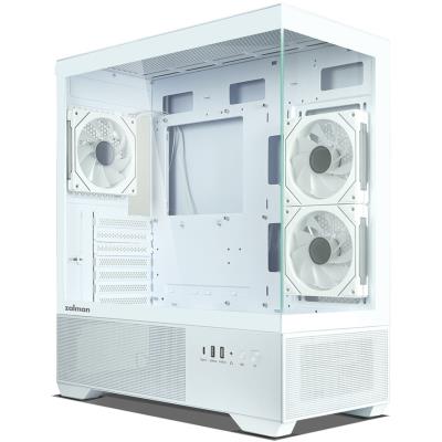 Zalman skříň Chronix / midT / 3x120mm ARGB fan / USB 2.0 / USB 3.0 / USB-C / panoramatická / bílá