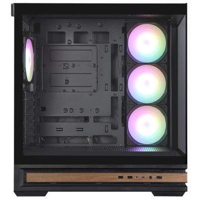 Zalman skříň P40 Namu / midT/ 4x120mm ARGB fan / 2xUSB 3.0 / USB-C / panoramatická / dřevěné doplňky / černá