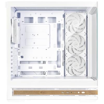 Zalman skříň P40 Namu / midT/ 4x120mm ARGB fan / 2xUSB 3.0 / USB-C / panoramatická / dřevěné doplňky / bílá