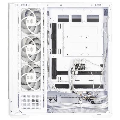 Zalman skříň P40 Namu / midT/ 4x120mm ARGB fan / 2xUSB 3.0 / USB-C / panoramatická / dřevěné doplňky / bílá