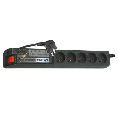 ACAR 19" rozvodný panel 5x 230V, ČSN, kabel 3m, přepěťová ochrana, filtr proti rušení, 2x pojistka