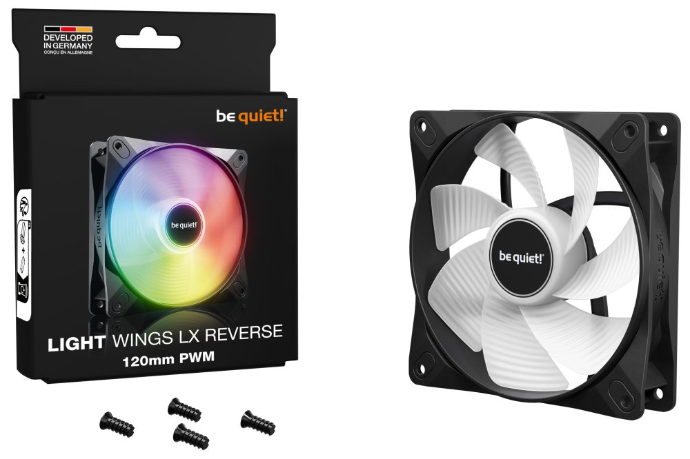 Be quiet! / ventilátor Light Wings LX 120mm PWM Reverse / 120mm ARGB / PWM /  černý