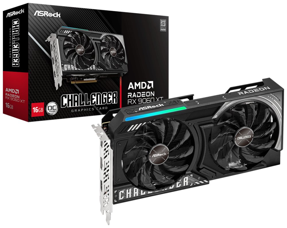 ASRock AMD Radeon RX 9060 XT Challenger 16GB OC  / 16GB GDDR6 / PCI-E / HDMI / 2x DP