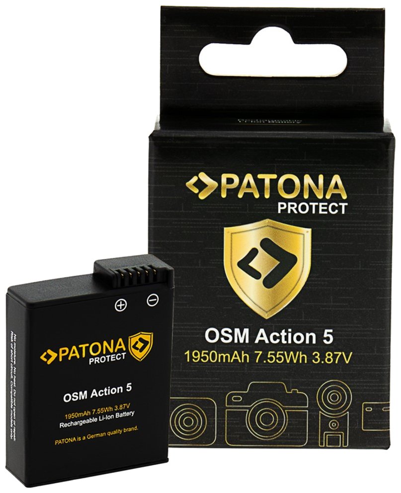 PATONA baterie pro digitální kameru DJI Osmo Action 3 /4 /5 1950mAh Li-Ion 3,87V BCX202 PROTECT