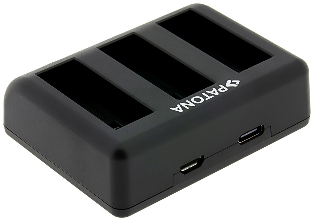 PATONA nabíječka pro digitální kameru Triple DJI Osmo Action 3 / 4 / 5 USB-C