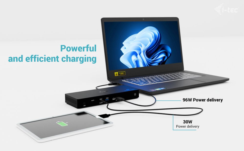 i-tec dokovací stanice Thunderbolt4 3x Display Docking Station, Power Delivery 96W