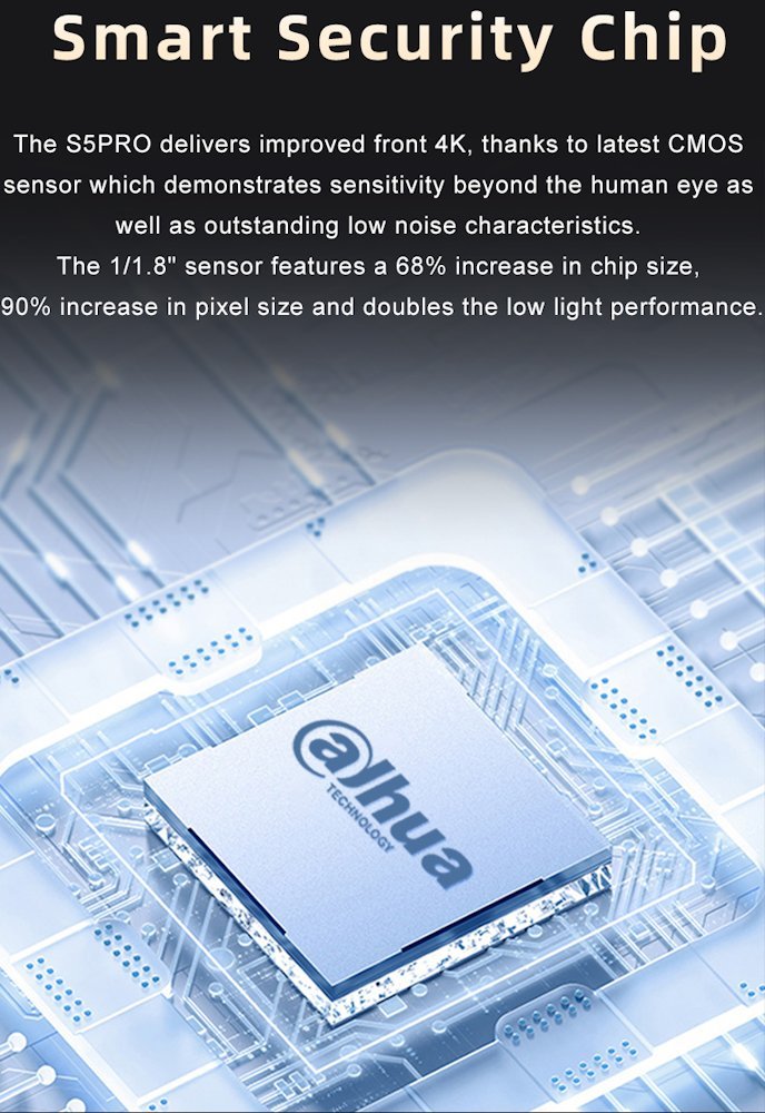 DAHUA kamera do auta S5PRO/ 4K Ultra HD rozlišení/ duální kamera/ USB-C/ Wi-Fi/ microSD slot