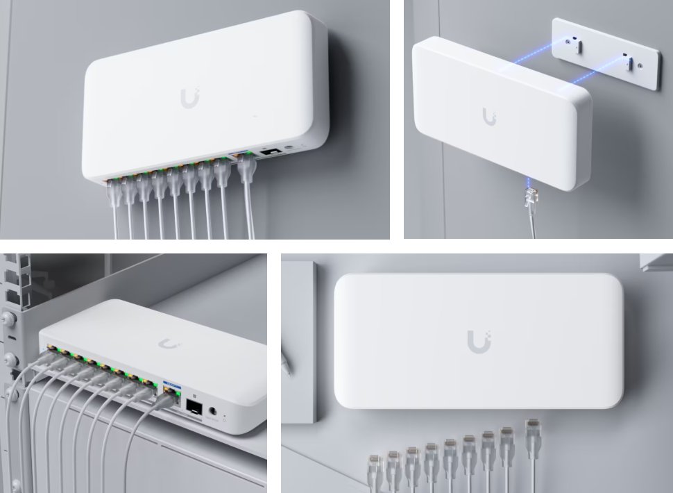 ROZBALENÉ - Ubiquiti UniFi Switch Flex 2.5G 8 PoE - 8x 2.5GbE, 1x 10GbE/ SFP+ port combo, PoE+++ In/PoE++ Out - Výprodej