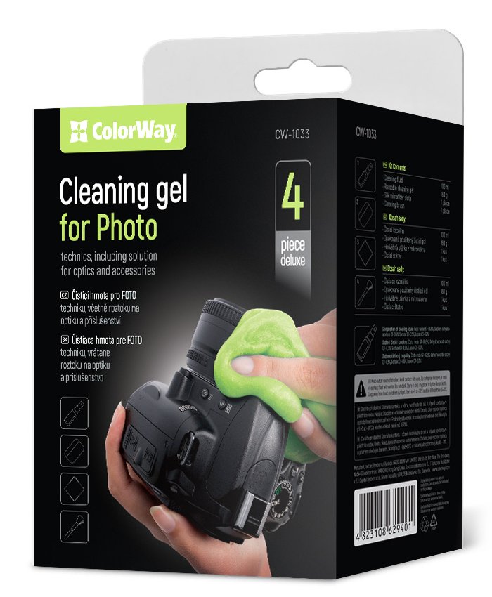 POŠKOZENÝ OBAL - COLORWAY čistící hmota s příslušenstvím na fototechniku