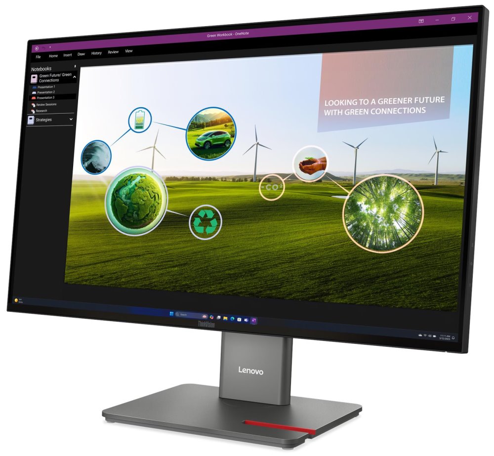 Lenovo P27Q-40/ 27" ECO-IPS/ 2560x1440/ 16:9/ 350cd/m2cmd/ 1500:1/ 4ms/ HDMI/ DP/ USB/ VESA/ černý