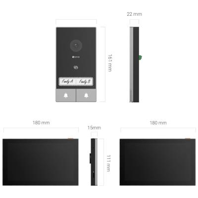 EZVIZ chytrý domácí interkom HP7 2-Family Kit-EU