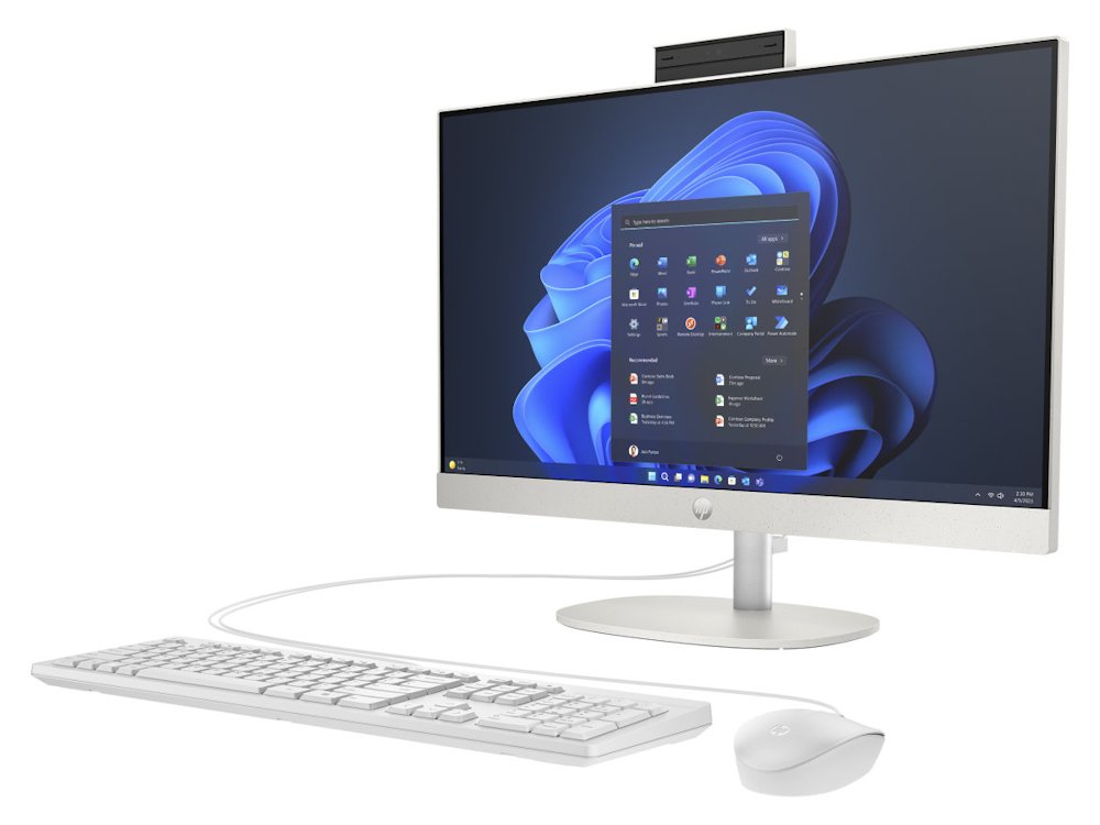 HP ProOne 245 G10/ AiO/ Ryzen 5 7520U/ 16GB/ 512GB SSD/ Radeon™Graphics/ 23,8"FHD,matný/ W11P/ kbd+myš/ bílý