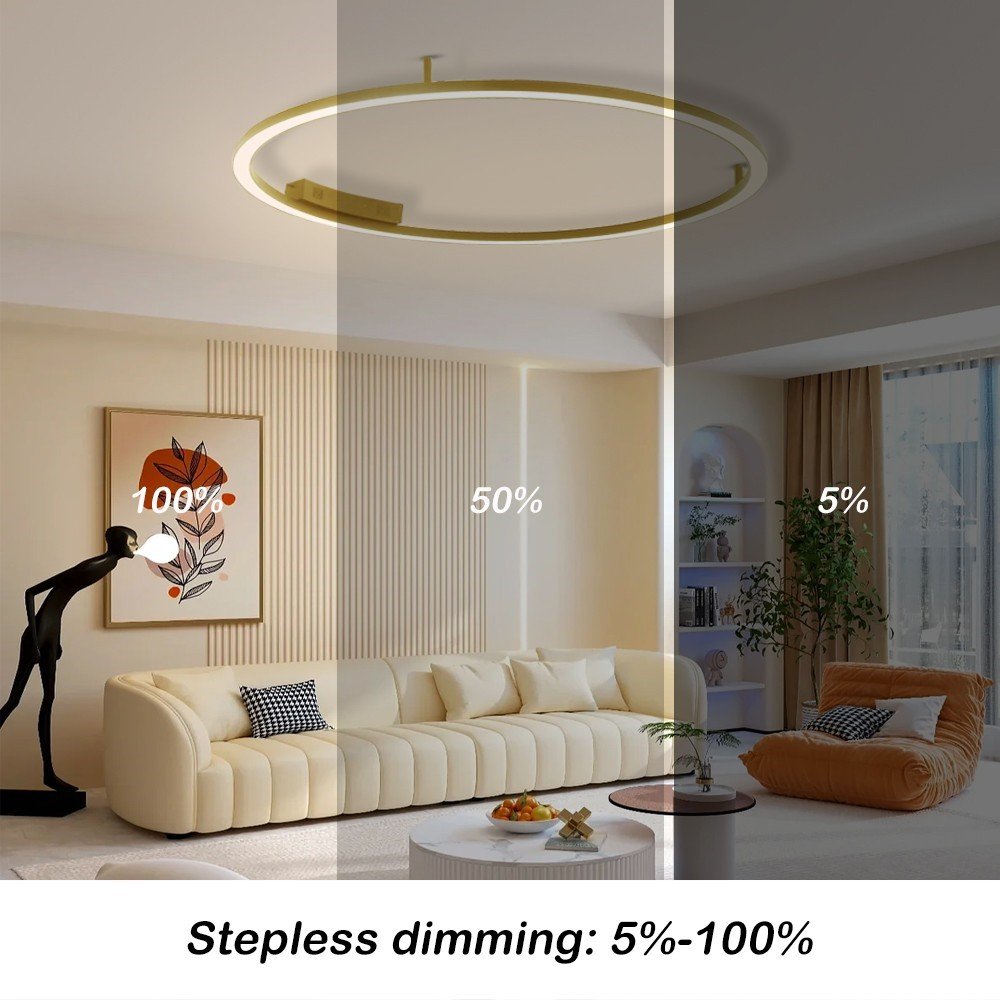 IMMAX NEO FINO SMART LED stropní (nástěnné) svítidlo zlaté 120cm 72W 4752lm, DO, Zigbee 3.0 TUYA