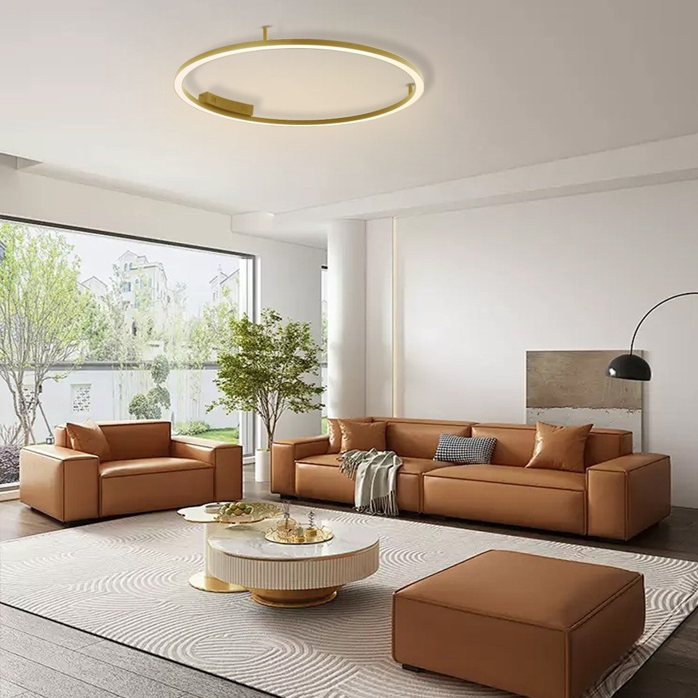 IMMAX NEO FINO SMART LED stropní (nástěnné) svítidlo zlaté 80cm 55W 4285lm, DO, Zigbee 3.0 TUYA