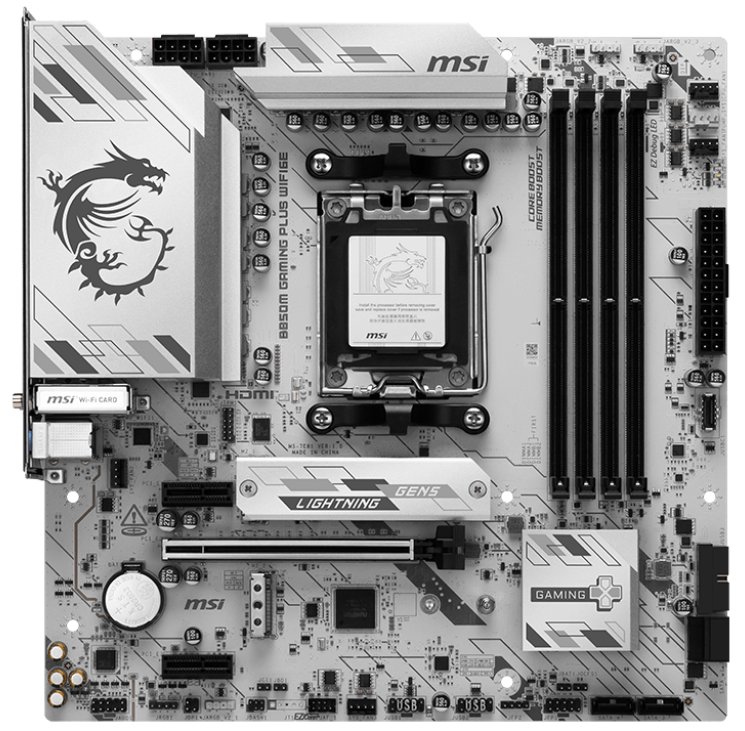 MSI B850M GAMING PLUS WIFI6E / AMD B850 / AM5 / 4x DDR5 / M.2 / WiFi 6E / mATX