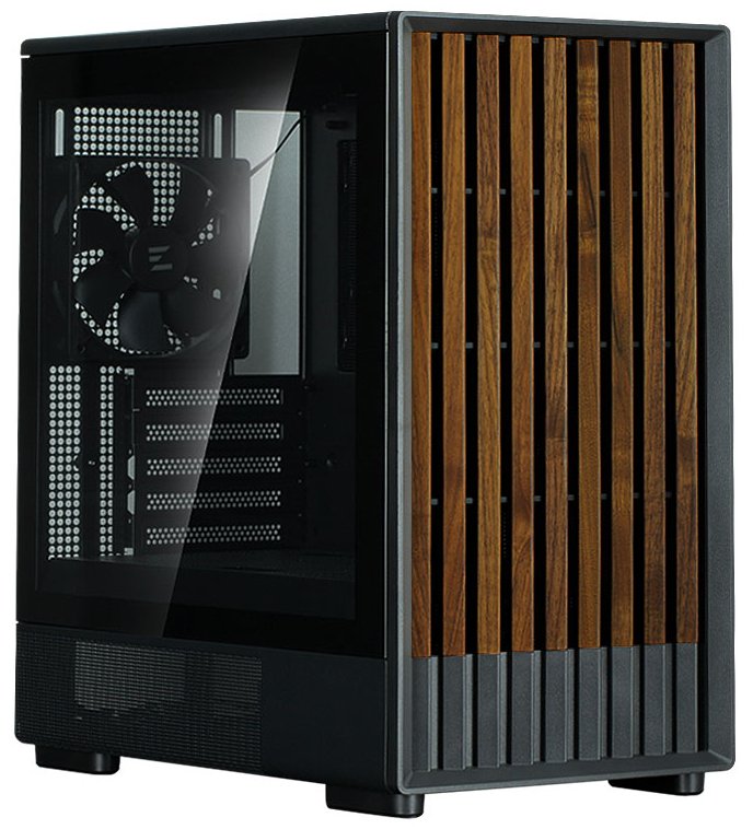 Zalman skříň P10 Namu / miniT/ 3x120mm fan / USB 3.0 / USB-C / dřevěné doplňky / černá