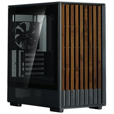 Zalman skříň P10 Namu / miniT/ 3x120mm fan / USB 3.0 / USB-C / dřevěné doplňky / černá