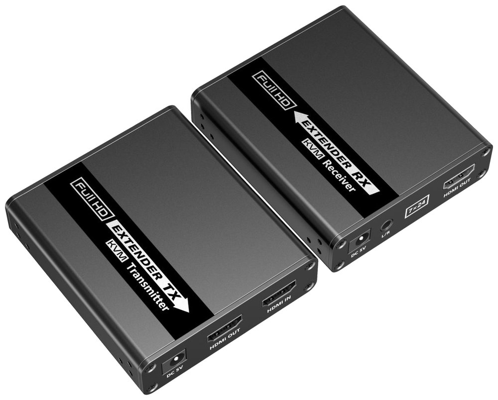 PremiumCord HDMI KVM extender 4K a FULL HD 1080p na 70m s přenosem USB