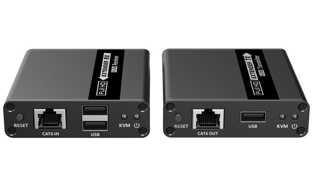PremiumCord HDMI KVM extender 4K a FULL HD 1080p na 70m s přenosem USB