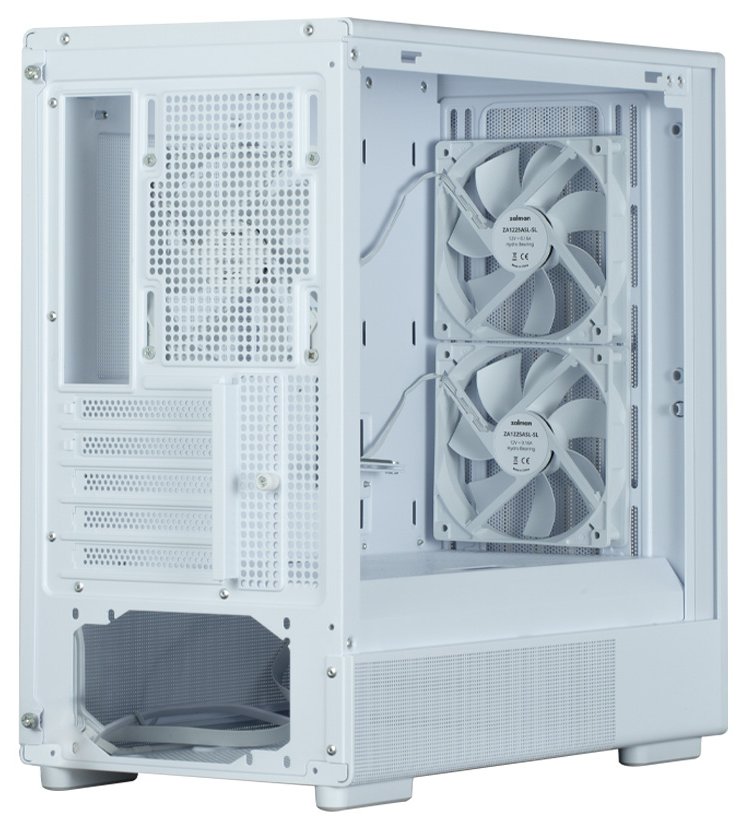 Zalman skříň P10 Namu / miniT/ 3x120mm fan / USB 3.0 / USB-C / dřevěné doplňky / bílá