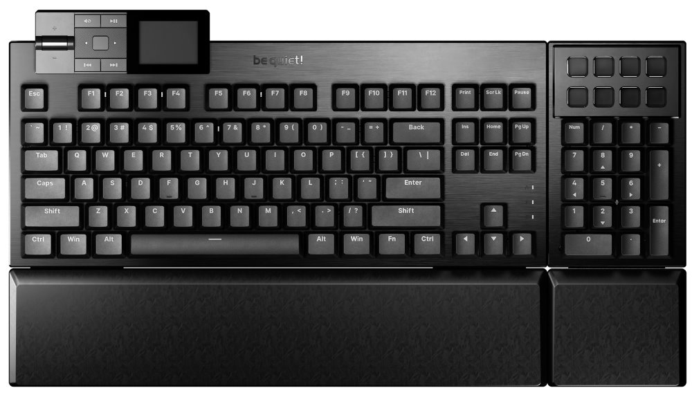 Be quiet! klávesnice DARK MOUNT Silent Linear / tichá / modulární / ARGB / 8 funk. kláves / lineární stisk / US / černá