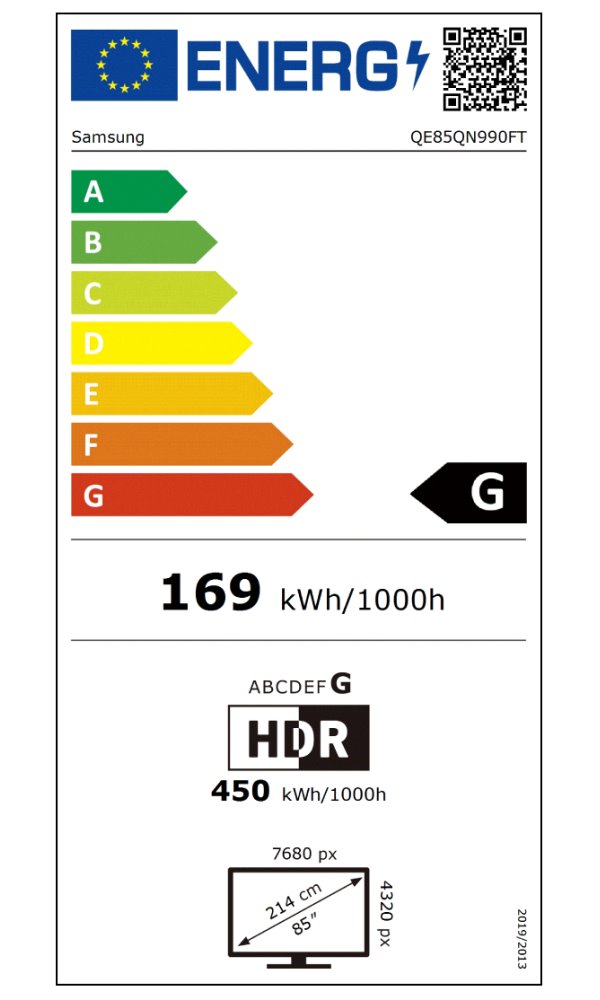 SAMSUNG SMART NEO QLED TV 85"/ QE85QN990F/ 8K Ultra HD 7680x4320/ DVB-T2/S2/C/ H.265/HEVC/ 5xHDMI/ 3xUSB/ Wi-Fi/ LAN/ G