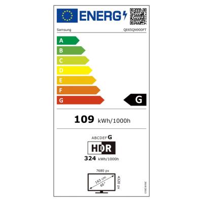 SAMSUNG SMART NEO QLED TV 65"/ QE65QN900F/ 8K Ultra HD 7680x4320/ DVB-T2/S2/C/ H.265/HEVC/ 4xHDMI/ 2xUSB/ Wi-Fi/ LAN/ G