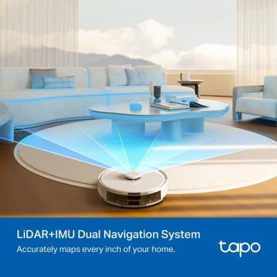 TP-LINK Tapo RV30 Max Plus Robotický vysavač a mop + chytrá nabíjecí stanice s automatickým vyprazdňováním, bílá barva