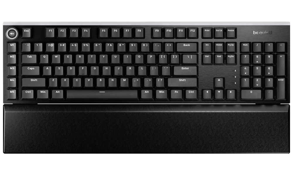 Be quiet! klávesnice LIGHT MOUNT Silent Tactile / tichá / ARGB i LED pásky / 5 funk. kláves / zřetelný stisk / US /černá