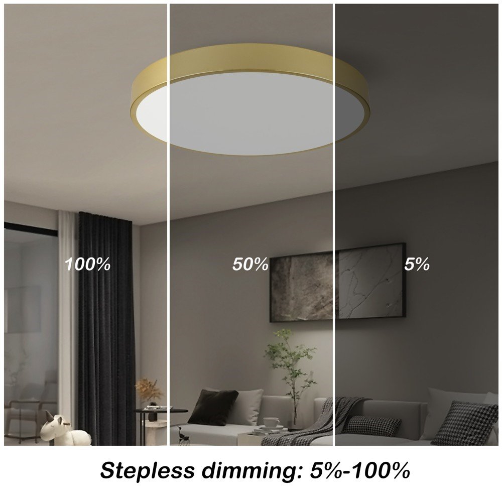 IMMAX NEO LITE SEMPLICI SMART LED stropní svítidlo zlaté 60cm 60W 4500 lm, BEACON gold, Wi-Fi, TUYA