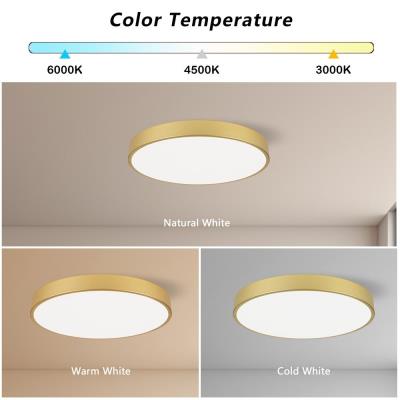 IMMAX NEO LITE SEMPLICI SMART LED stropní svítidlo zlaté 60cm 60W 4500 lm, BEACON gold, Wi-Fi, TUYA