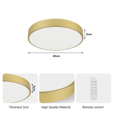 IMMAX NEO LITE SEMPLICI SMART LED stropní svítidlo zlaté 40cm 36W 2736 lm, BEACON gold, Wi-Fi, TUYA