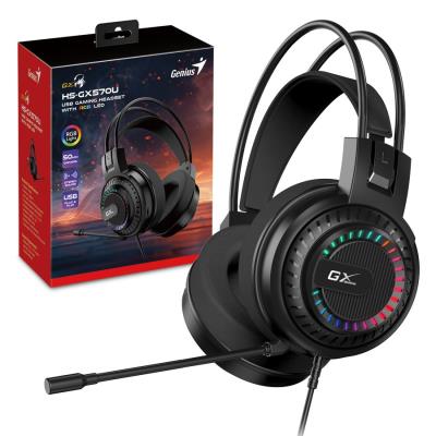 GENIUS GX GAMING headset - HS-GX570U/ USB/ RGB LED/ ovládání hlasitosti