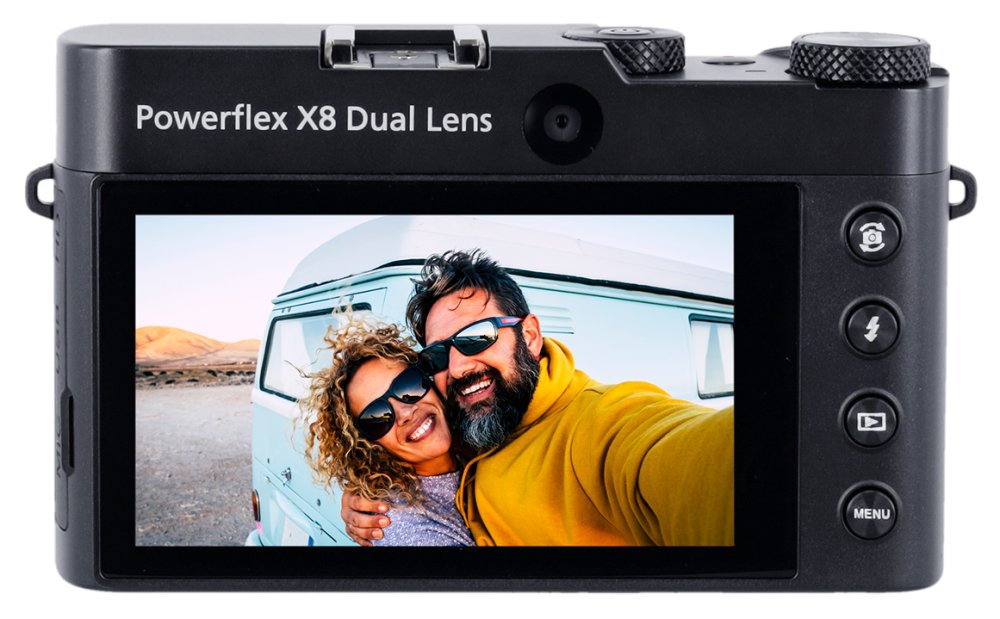 Rollei Powerflex X8 Dual Lens/ 8 MPix/ 8x zoom/ 3,6" LCD/ 5K video/ Černý