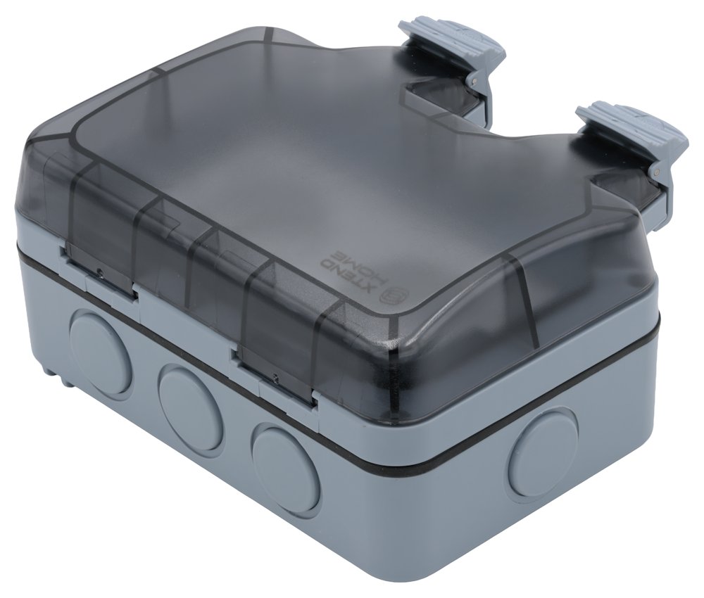 Xtend Home chytrá venkovní dvouzásuvka, IP66, WiFi, správné spínání fáze, Tuya