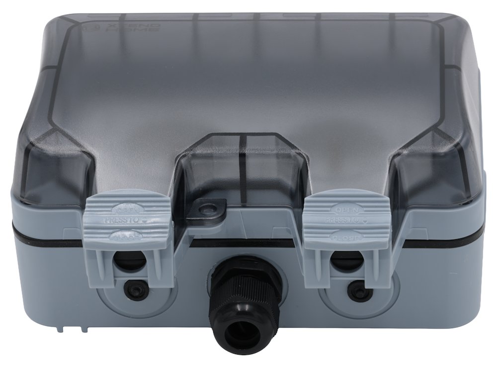 Xtend Home chytrá venkovní dvouzásuvka, IP66, WiFi, správné spínání fáze, Tuya