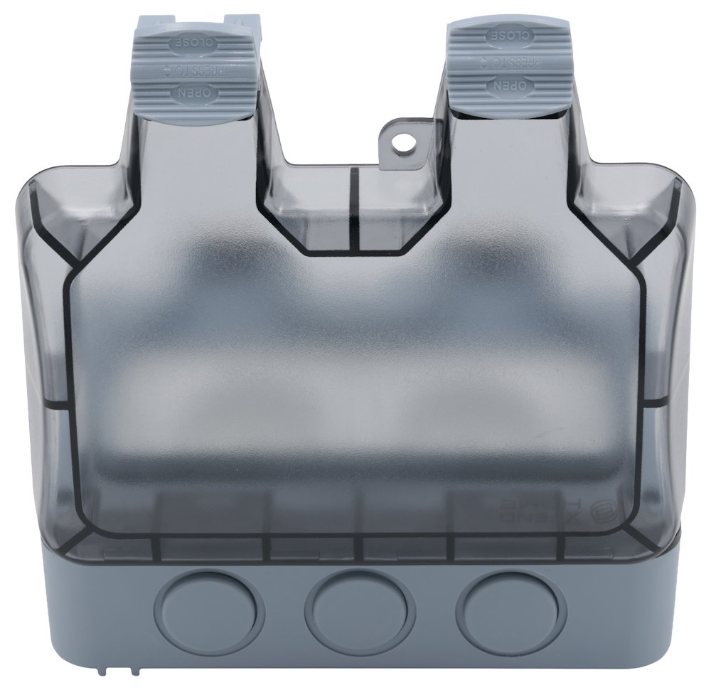 Xtend Home chytrá venkovní dvouzásuvka, IP66, WiFi, správné spínání fáze, Tuya