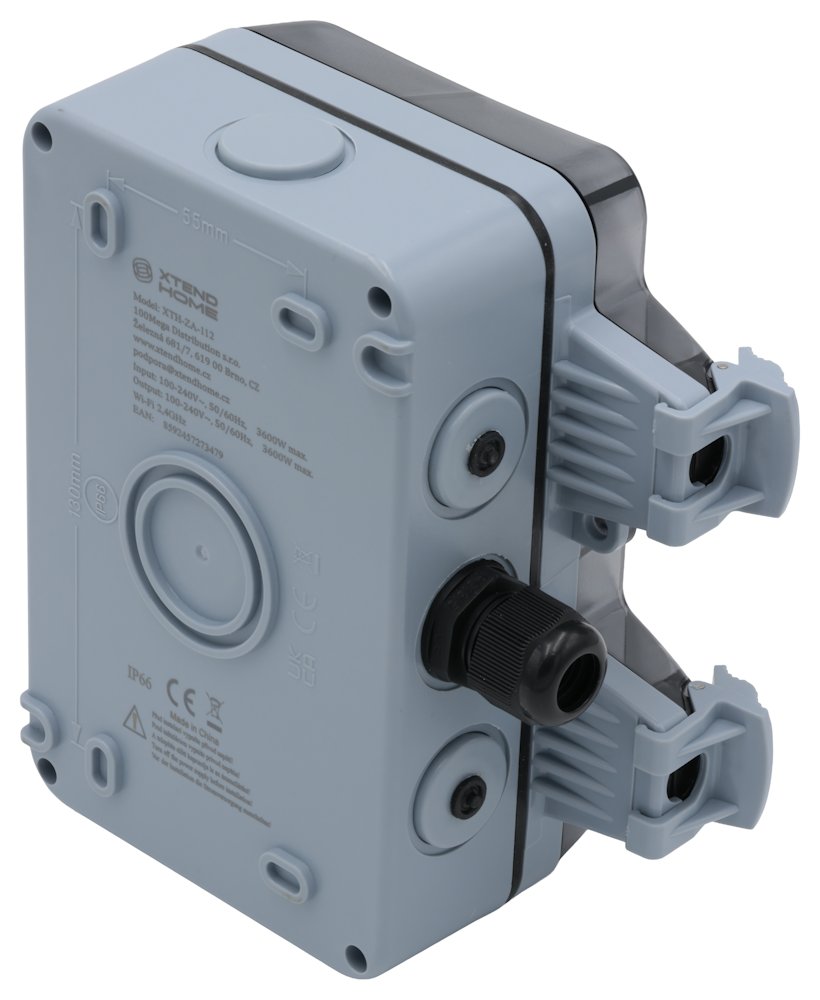 Xtend Home chytrá venkovní dvouzásuvka, IP66, WiFi, správné spínání fáze, Tuya