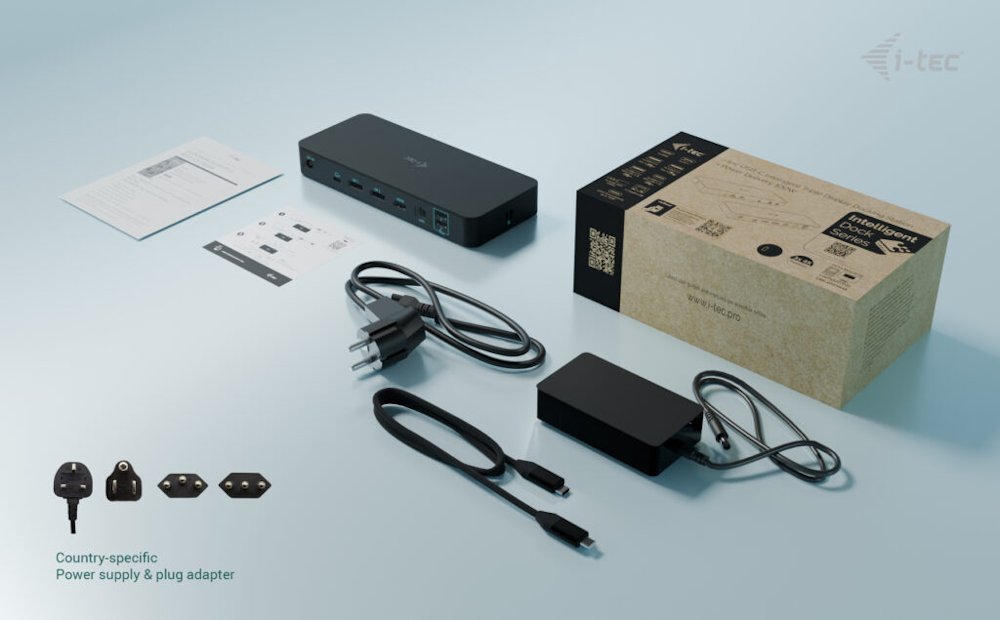 i-tec dokovací stanice USB-C Intelligent Triple Display Docking Station, Power Delivery 100W