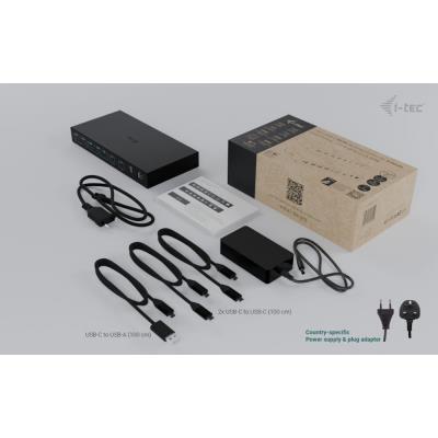 i-tec dokovací stanice USB-C KVM Docking station for 3 Hosts, Dual Display, Power Delivery 1x 92W/2x 65W