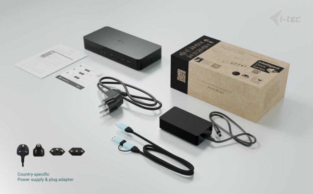 i-tec dokovací stanice Universal Intelligent Dual Display Docking Station, Power Delivery 100W