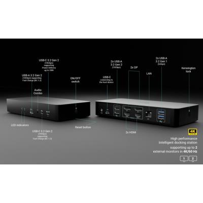 i-tec dokovací stanice Universal Intelligent Dual Display Docking Station, Power Delivery 100W