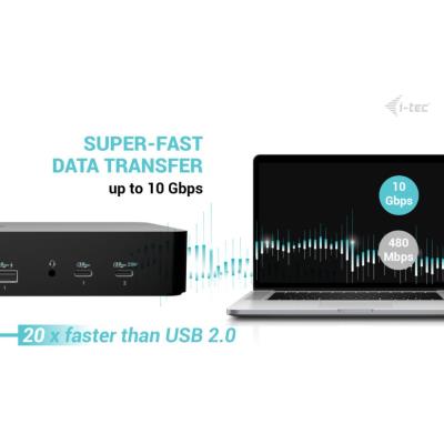 i-tec dokovací stanice Universal Intelligent Dual Display Docking Station, Power Delivery 100W