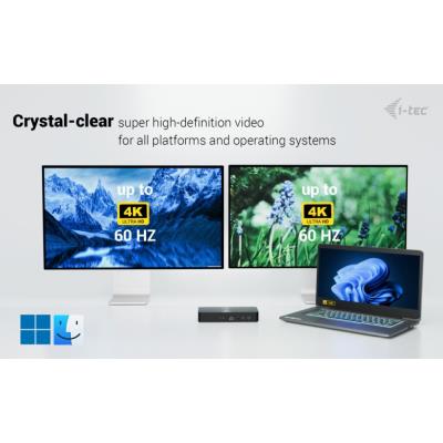 i-tec dokovací stanice Universal Intelligent Dual Display Docking Station, Power Delivery 100W